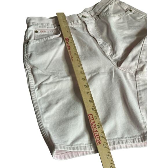 VTG Chic Womens 16 Average Pink Denim Jean Shorts Mom Fit Flat Front Summer - Picture 5 of 9